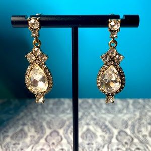 Faux Gemstone Teardrop Earrings